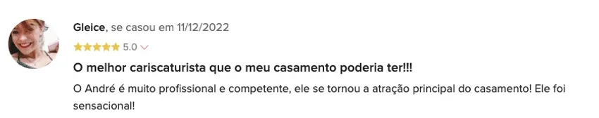 Anfitrão satisfeito com o trabalho do caricaturista André Valvassori em evento corporativo
